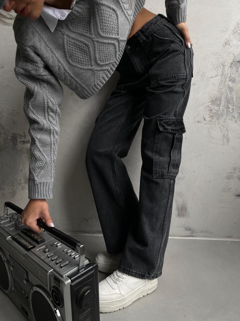 Felda | Cargo Jeans met Zakken – Low Rise - Straight Fit