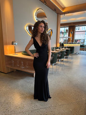 Zahra | Feestelijke Mouwloze Maxi-Jurk met V‑hals