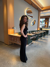 Zahra | Feestelijke Mouwloze Maxi-Jurk met V‑hals