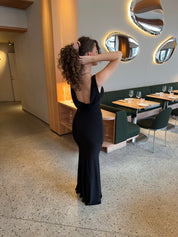 Zahra | Feestelijke Mouwloze Maxi-Jurk met V‑hals