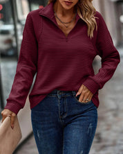 Dewi | Elegante Trui met Rits en V-Hals