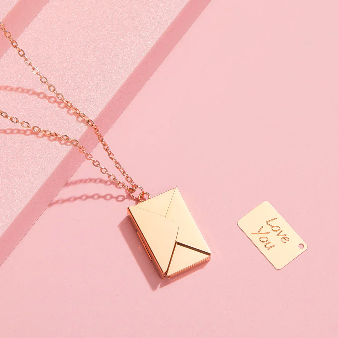 Nula | Love Letter Envelop Ketting - Roestvrij Staal