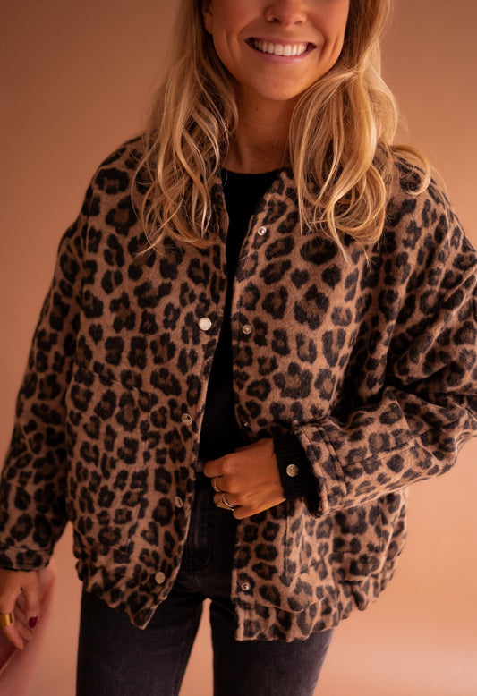 Bomberjack met Luipaard Print