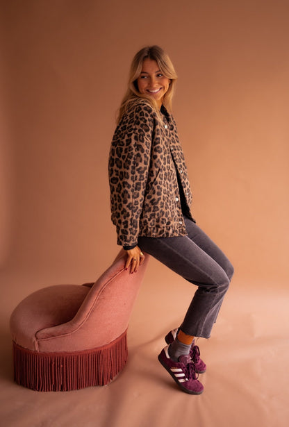 Bomberjack met Luipaard Print