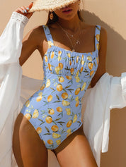 Yasmina | Klassiek Badpak met Citroenen Print voor Dames