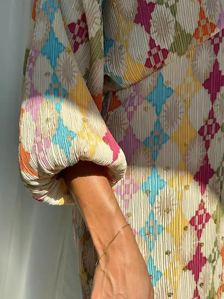 Solange | Chique Tweedelige Set & Jurk Met Print