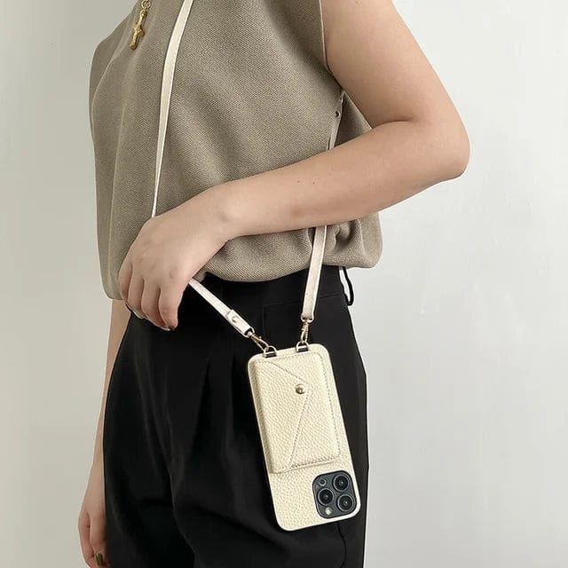 Leren Crossbody Telefoon Hoesje met Pasjeshouder