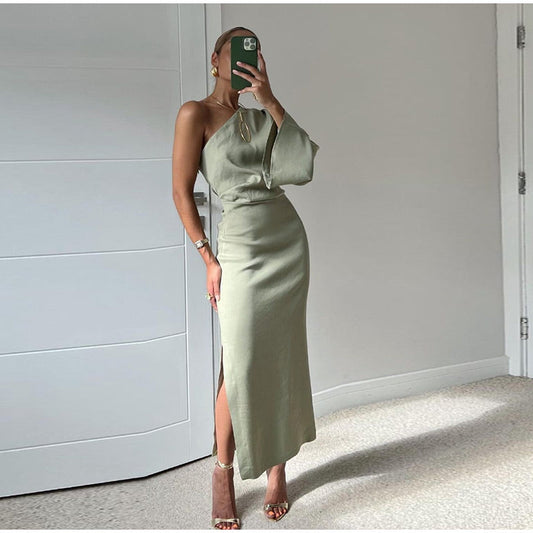 Sarah | One-Shoulder Maxi Jurk