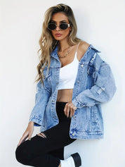 Blizz | Oversized Spijkerjas Dames – Casual Denim Look