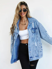 Blizz | Oversized Spijkerjas Dames – Casual Denim Look