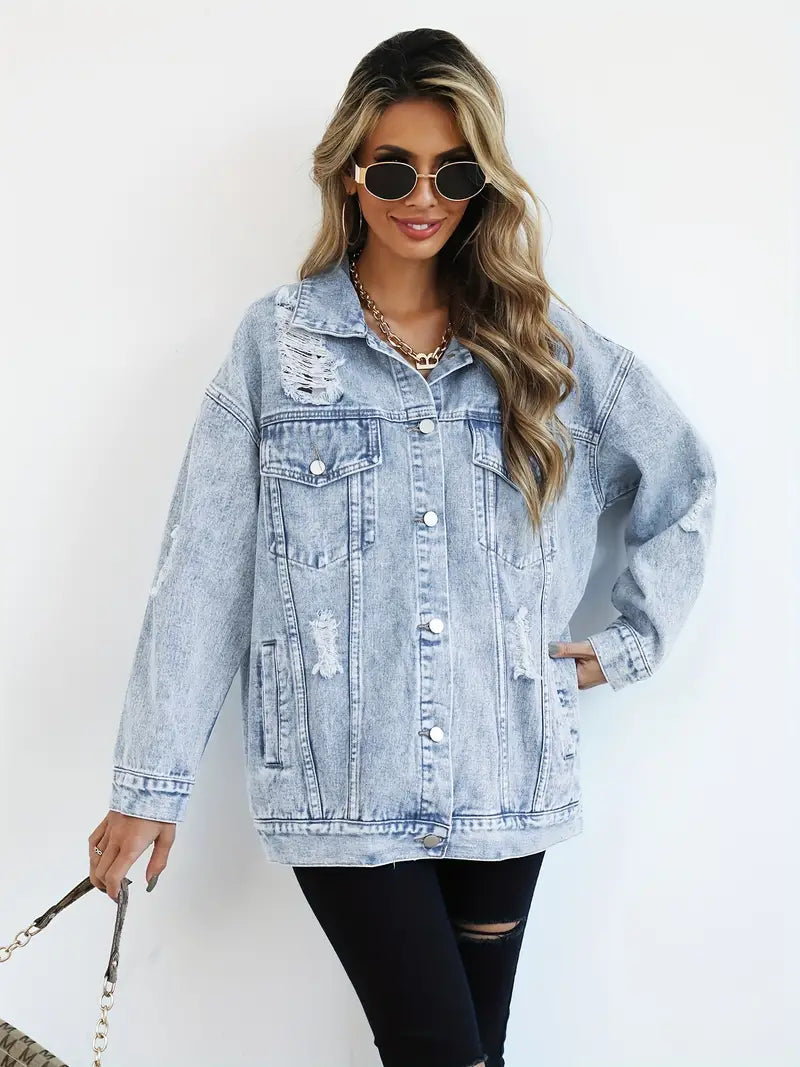 Blizz | Oversized Spijkerjas Dames – Casual Denim Look