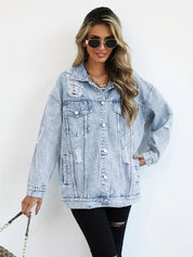 Blizz | Oversized Spijkerjas Dames – Casual Denim Look