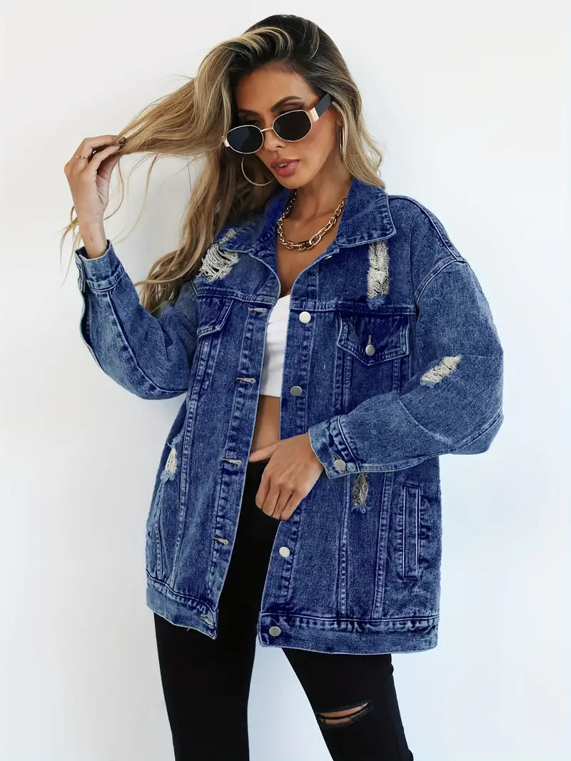 Blizz | Oversized Spijkerjas Dames – Casual Denim Look