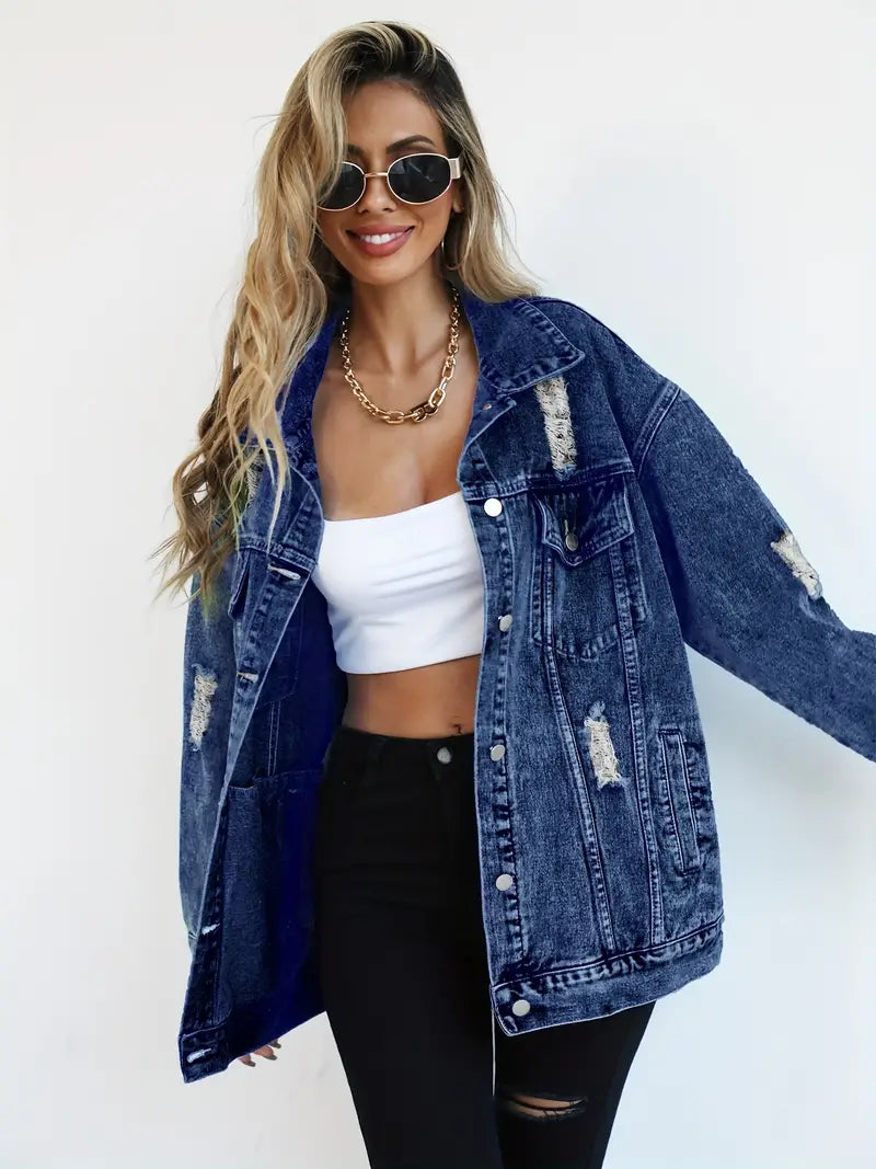 Blizz | Oversized Spijkerjas Dames – Casual Denim Look