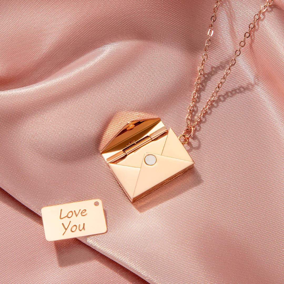 Nula | Love Letter Envelop Ketting - Roestvrij Staal