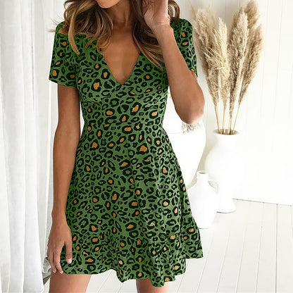 Ariane | Zomerse Mini-jurk Met Panterprint