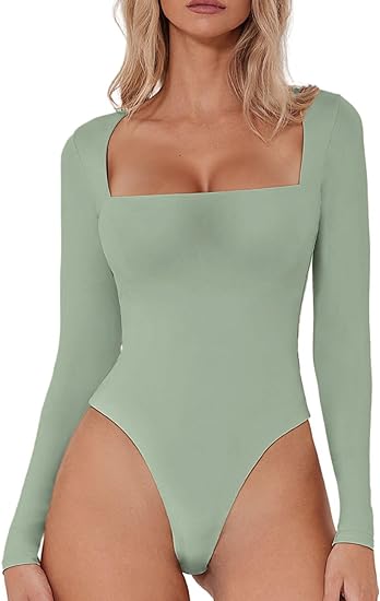 Naya | Longsleeve Body met Vierkante Hals