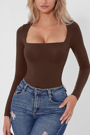 Naya | Longsleeve Body met Vierkante Hals