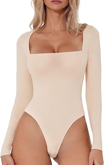 Naya | Longsleeve Body met Vierkante Hals