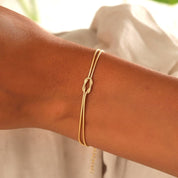 Amore | Minimalistische Liefdesknoop Armband
