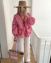 Roos | Trendy Zomertop met Hartjesprint