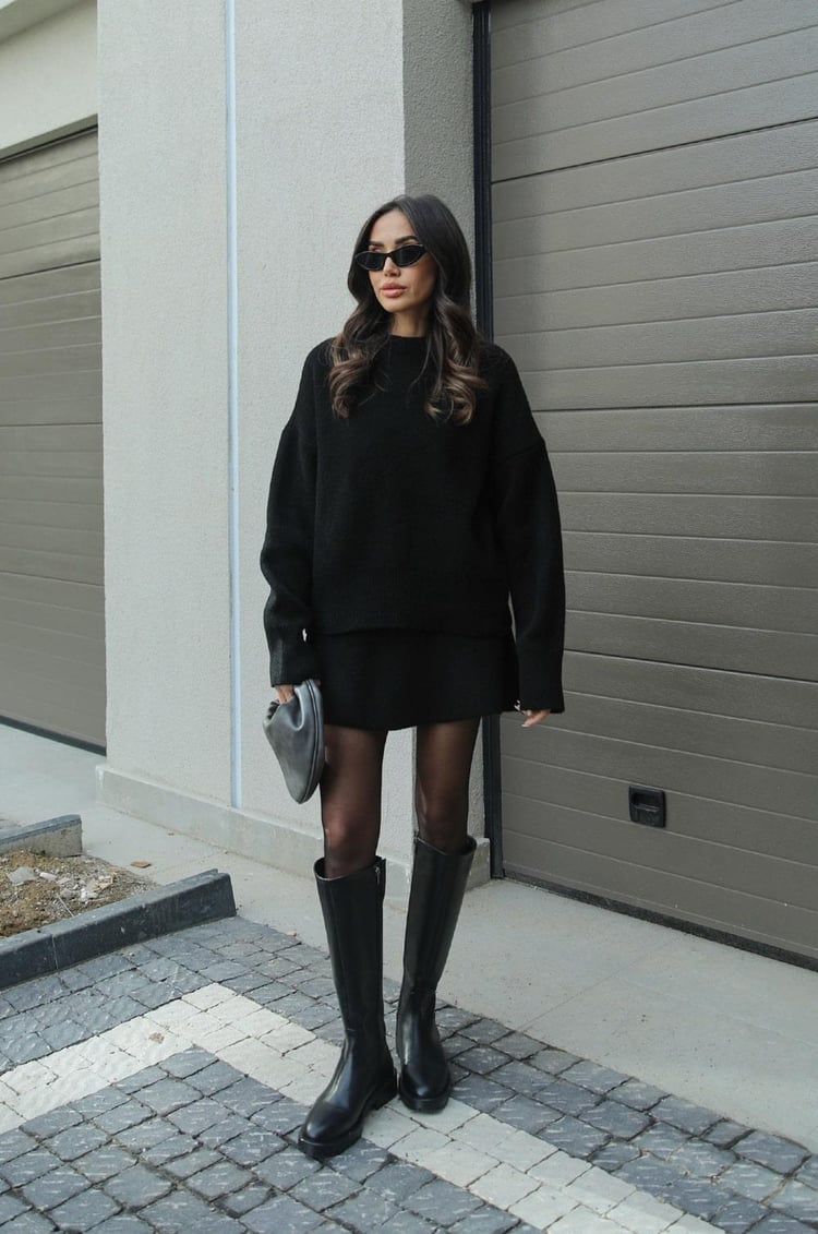 Violet | Gebreide set met Top en Rok