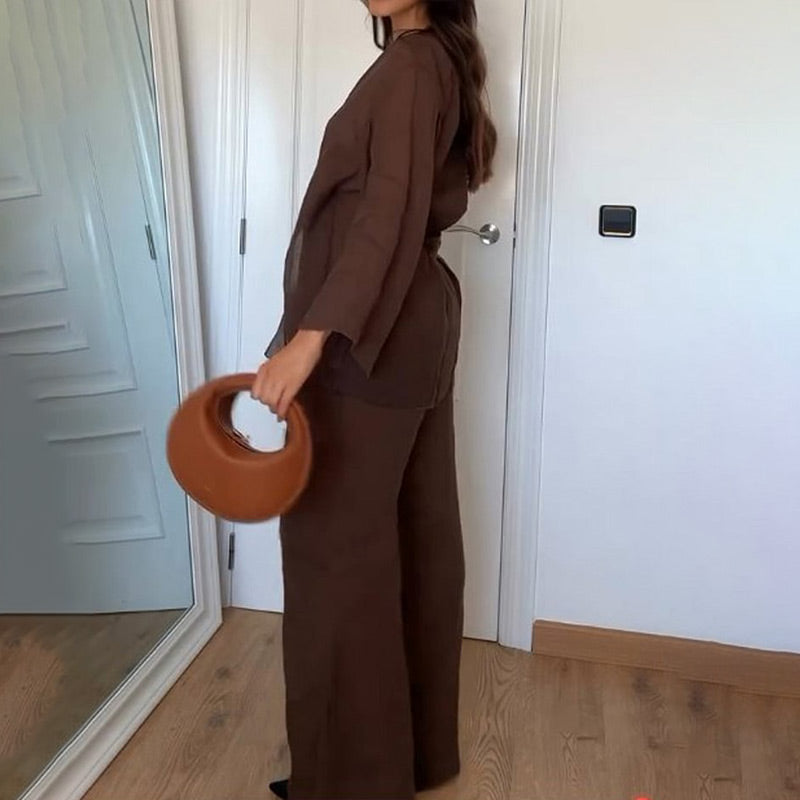 Dames Co-ord Set – Wikkel Kimono & Broek Outfit