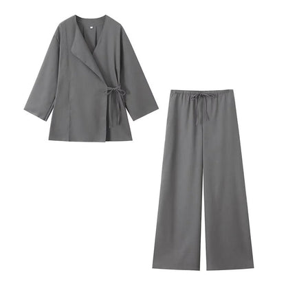 Dames Co-ord Set – Wikkel Kimono & Broek Outfit