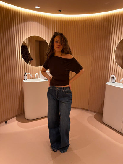 Miry | One‑Shoulder Top met Korte Mouw