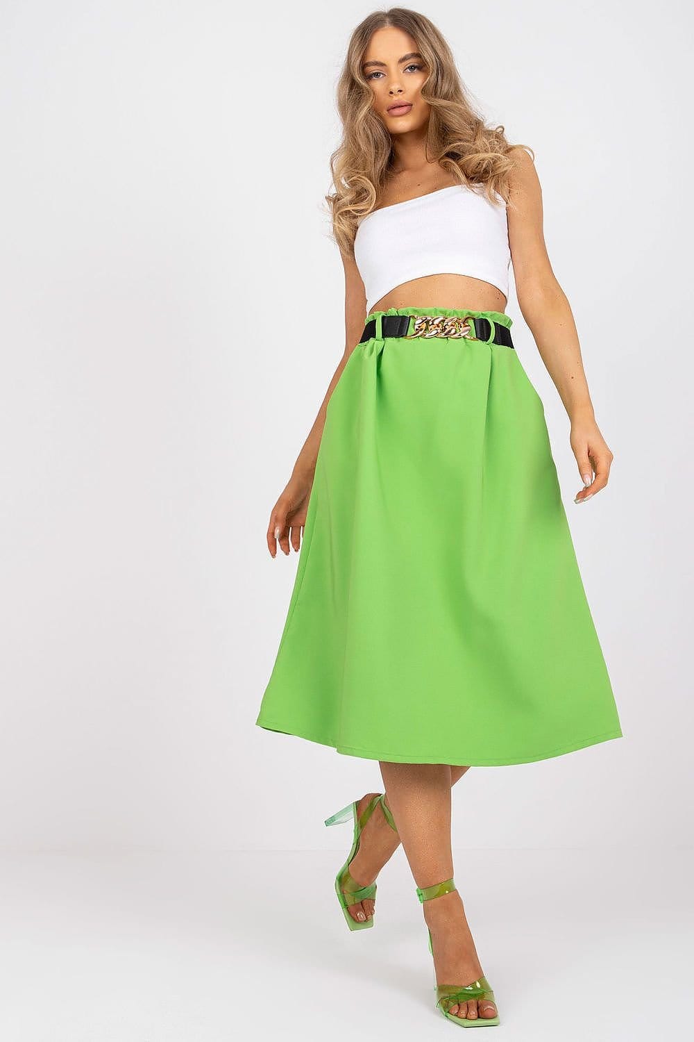 Eny | Hoge Taille Midi Rok voor Dames – Casual & Comfortabel