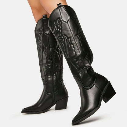 Dieke | Western Stijl Kunstleren Cowboylaarzen