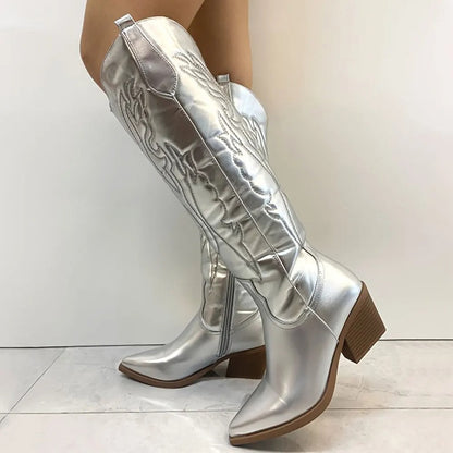 Dieke | Western Stijl Kunstleren Cowboylaarzen