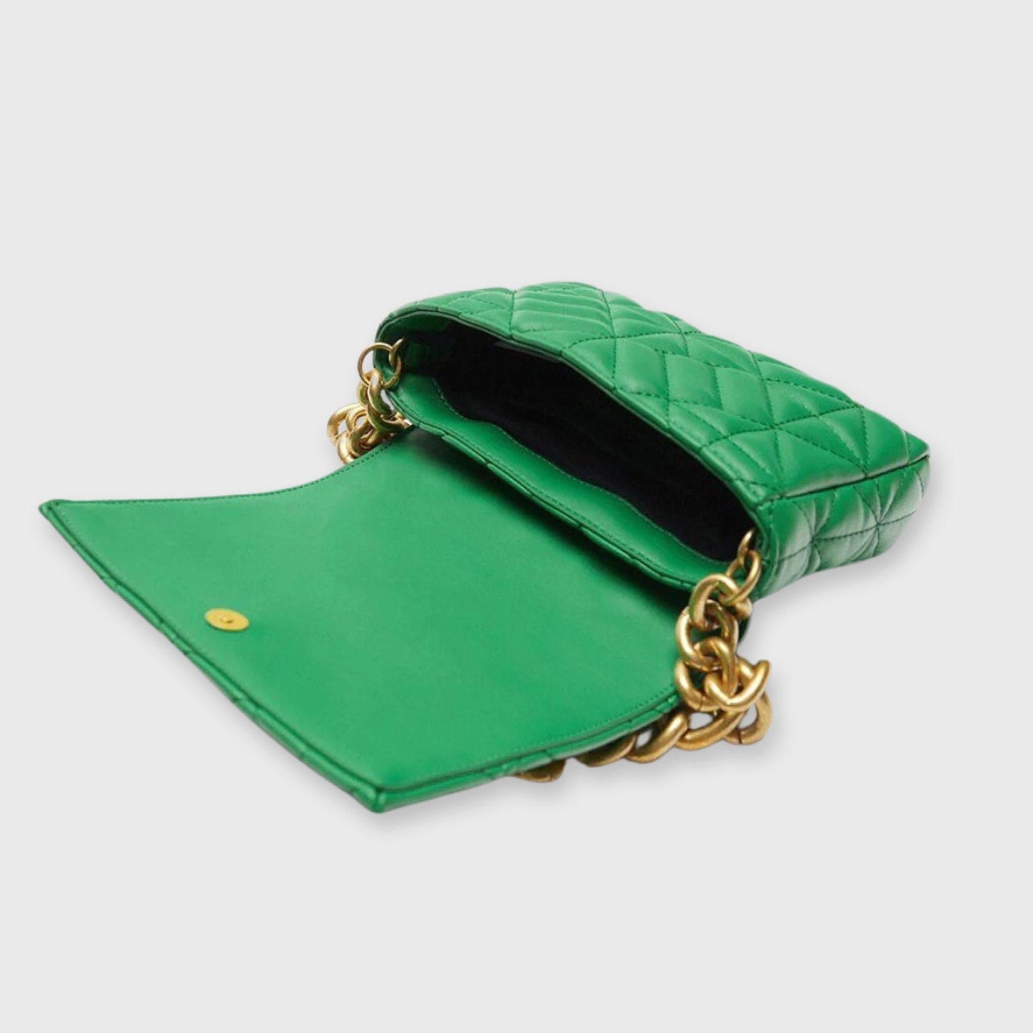 Macey | Groene Vegan Leren Chain Bag