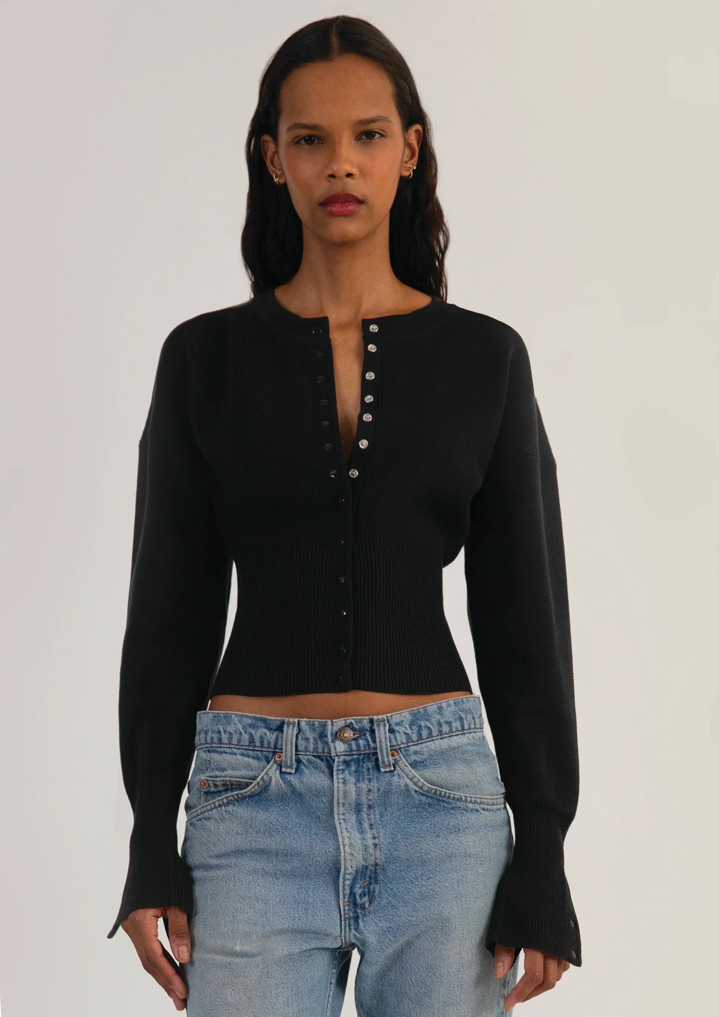 Bertina | Elegante Stretch Vesttop - Gebreide Stof – Getailleerd & Elegant