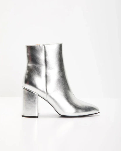 Maxi | Trendy en Stijlvol Metalic Look Enkellaarsje voor Dames